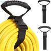 Heavy Duty Sewn Handle Sticky Back Hook & Loop Straps,Reusable Cable Wire Organizer Storage Wrap for Extension Cord