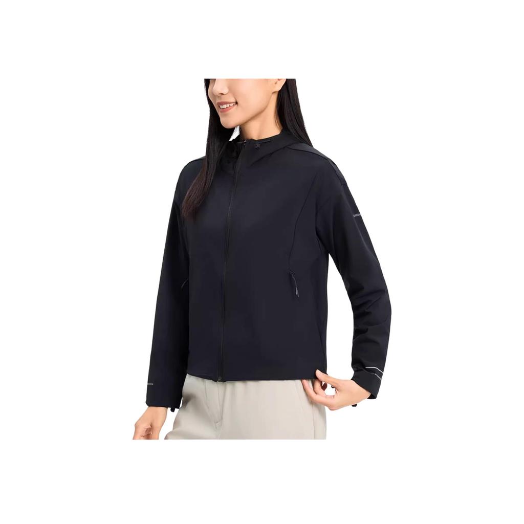 Columbia Trail Series Solid Logo Hooded Moisture-Wicking Cooling Breathable Casual Jacket Women jackets Black AR7595-010
