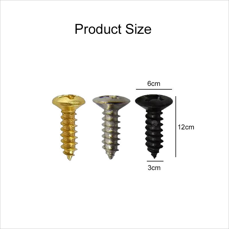 50/100pcs Electric Guitar Pickguard Screws Multiple Colors For Guitar Bass Metal Fixed Cover Plate Screw Guitar Accessories TMZ
