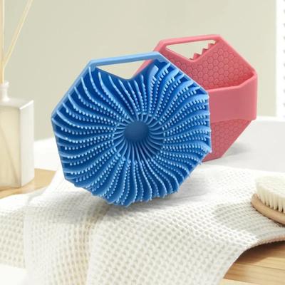 Soft Best Seller Bath Towel Scrubber Massage Bath Brush Exfoliating Silicone Shower Brush Back Scrubber Mud Removal Tool