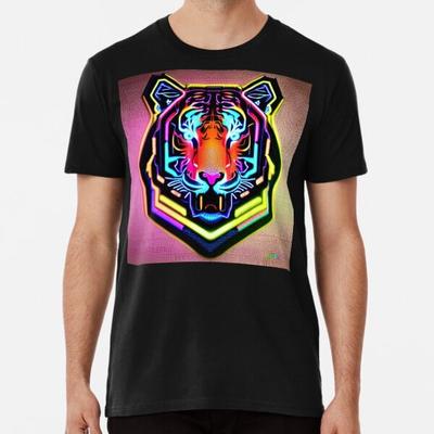 T-shirt Trippy Psicodélica Neon Tigres 13 S a 5XL Feita na AU/EUA