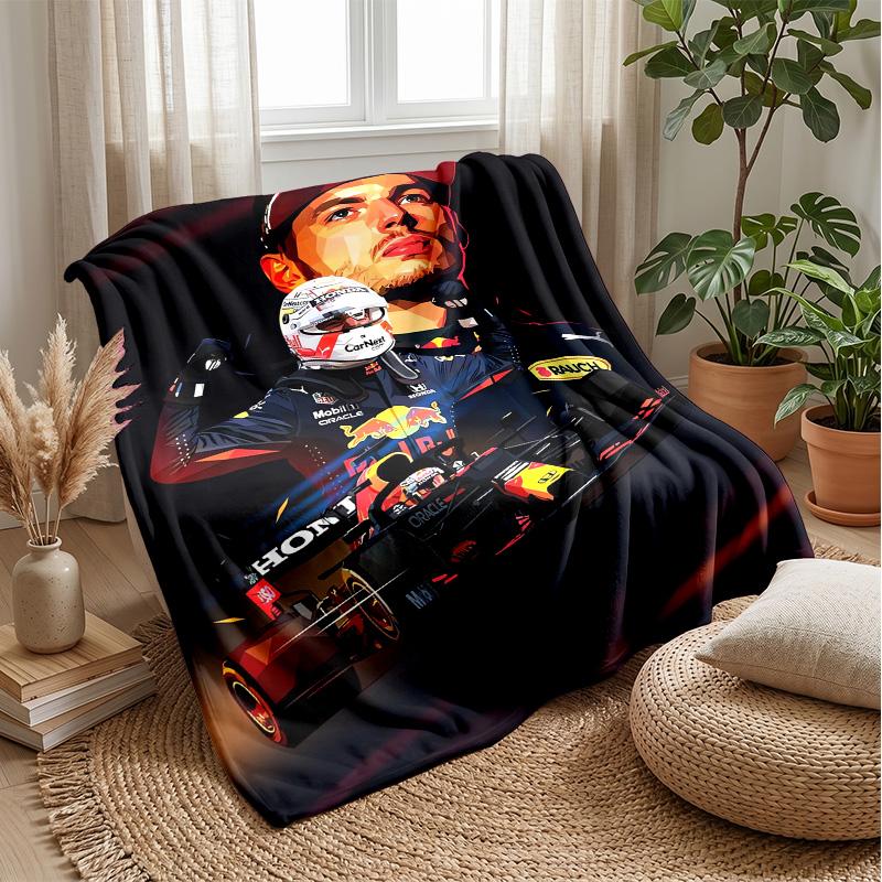 Max Verstappen Flanell Fleece Decke Gemütlich Warm Überwurfdecke für Sofa Bett Reise Ganzjahresgebrauch