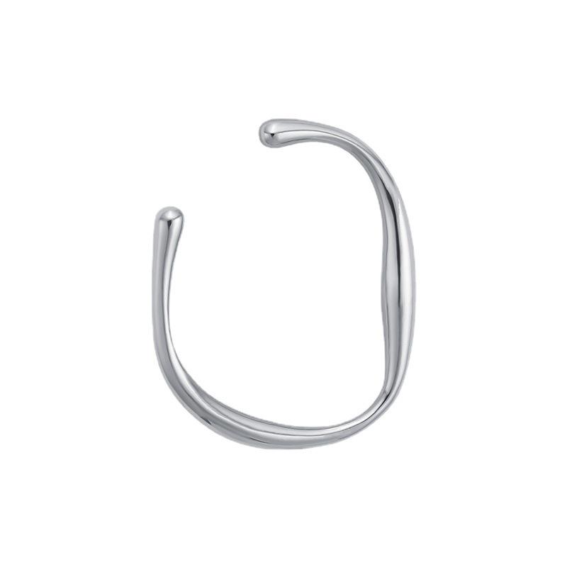 Geometric Irregular Water Drop Bracelet – Retro Korean Style, Elegant Plain Circle Jewelry for Women