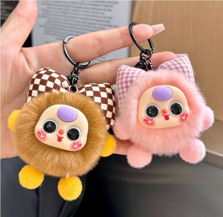Cartoon Cute Plush Doll Keychain Exquisite Soft Stuffed Pendant Charms Bag Hanging Decoration Girls Gift