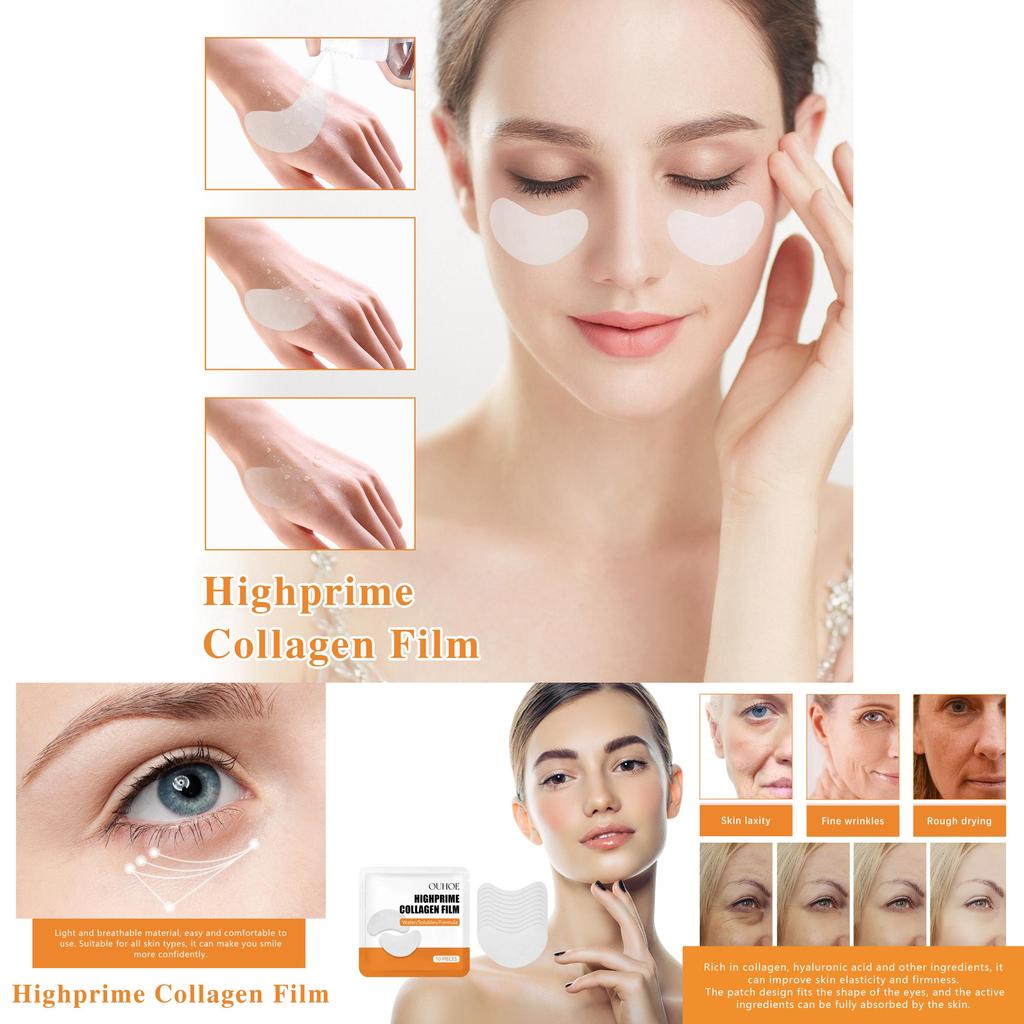 Ouhoe Collagen Eye Masks 10 Pieces Deep Hydrating Formula For Youthful Skin