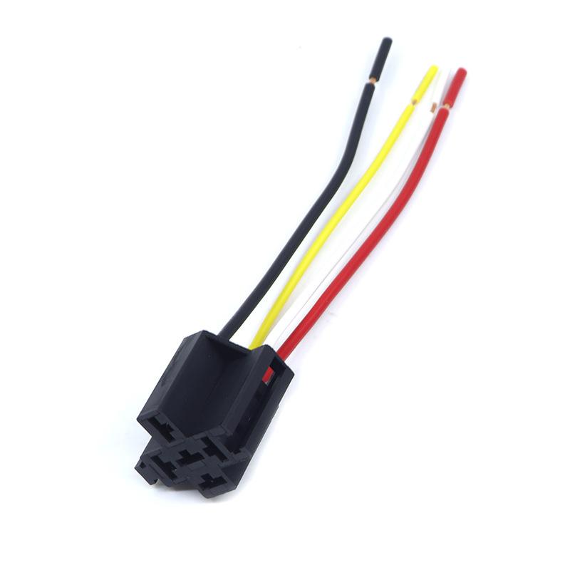 40A 80A 4 5 Pin Automotive Relay Socket Harness Connector  Relay Base Seat for 12V 24V 4Pin 5Pin Auto Relay