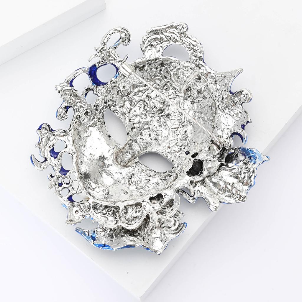 Vintage Palace Embossed Face Mask Brooch Men Women Costume Accessories Corsage Pin Jewellery Gifts