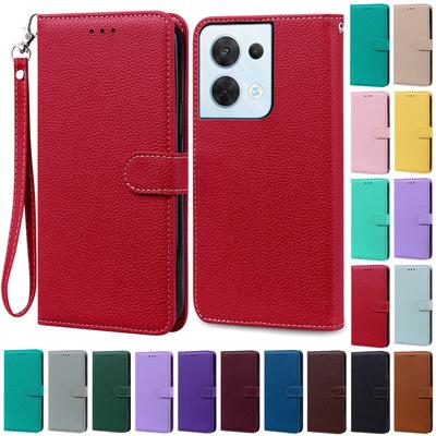 Reno8 Case For OPPO Reno 8 5G Case Soft Silicone Wallet Flip Case For OPPO Reno 8 Pro 5G Case Leather Cover Reno8 Pro Plus Funda