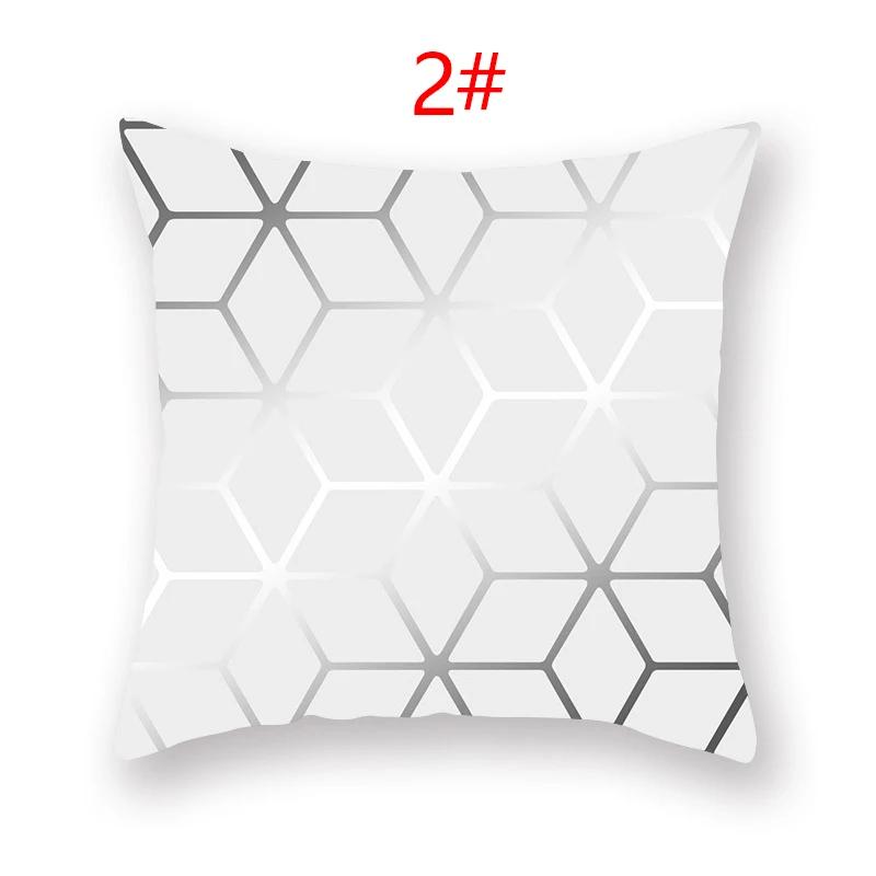 Sliver Grey Style Geometry Decorative Pillowcases Throw Pillow Case Striped Pillowcase Cushion Cover Home Decor Pillows 18Inch
