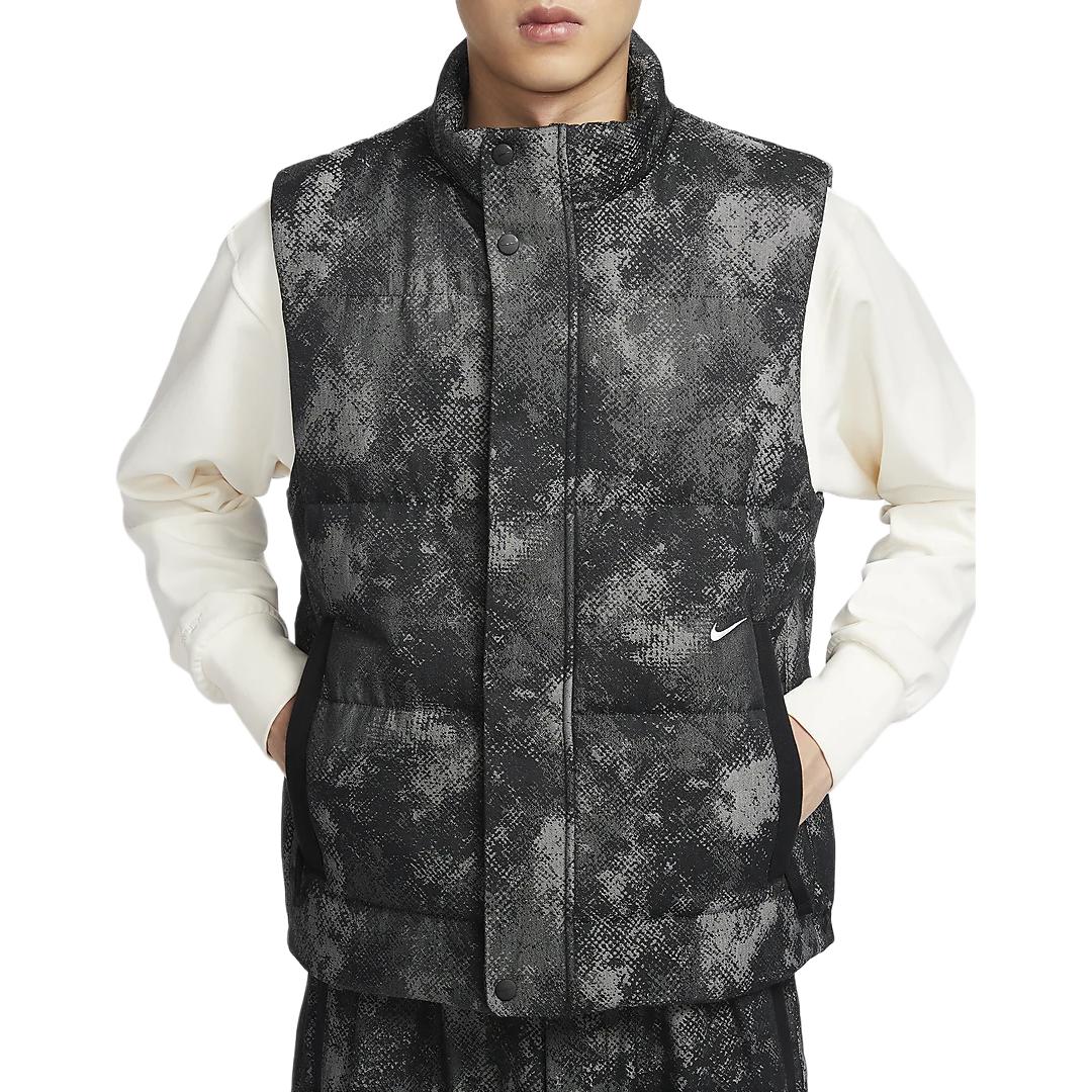 

Nike Water-Resistant Basketball Warmth Elegant Jacquard Vest Men vests Black White HF7721010 XL