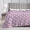 Cute Miata Face  Blankets Soft Warm Flannel Throw Blanket Plush for Bed Living room Picnic Travel Home Couch