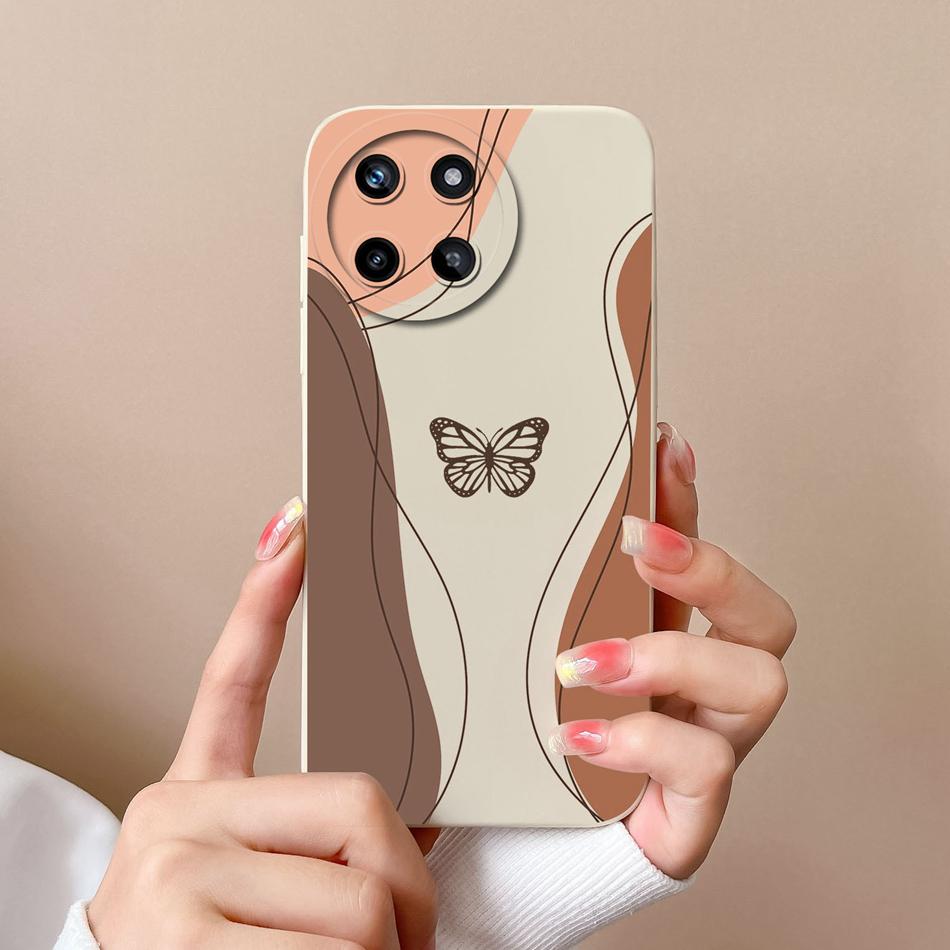 For OPPO Realme 11 4G Phone Cases Fashion Shell Soft Liquid Silicone Camera Protection Back Cover For Realme11 Anti Choc Funda