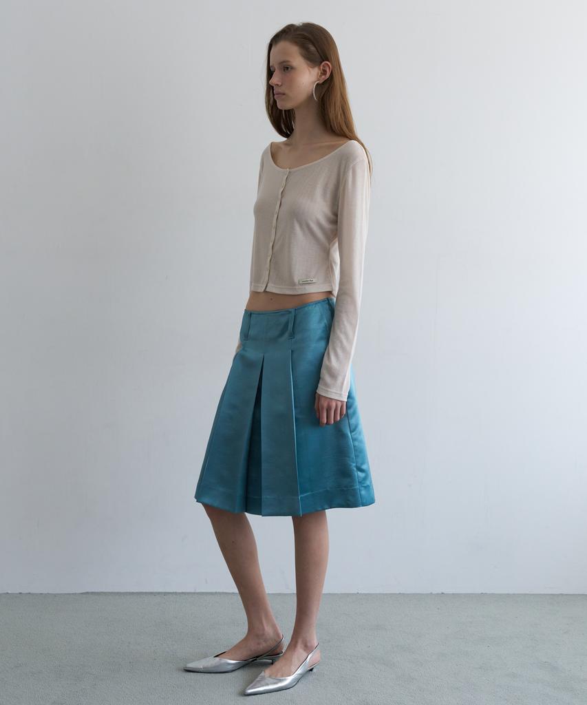 Overdueflair Wide Neck Mini Cardigan_Cream