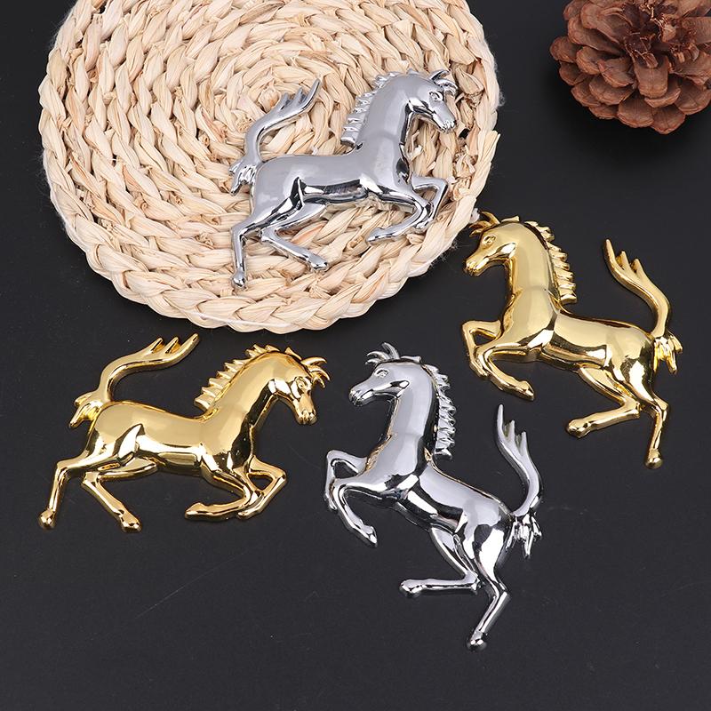 3D Metall Laufendes Pferd Emblem Aufkleber Auto Personalisierter Aufkleber Decal Auto Fenster Karosserie Seite Heck Stoßstange Abzeichen Aufkleber Dekoration
