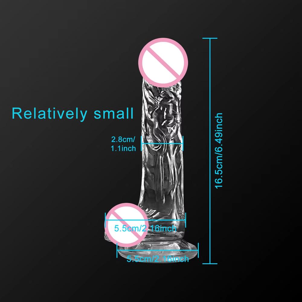 Transparent Soft Jelly Dildo for Women Realistic Fake Dick Penis Strong Suction Cup Butt Plug for Woman Men Anal Sex Toys
