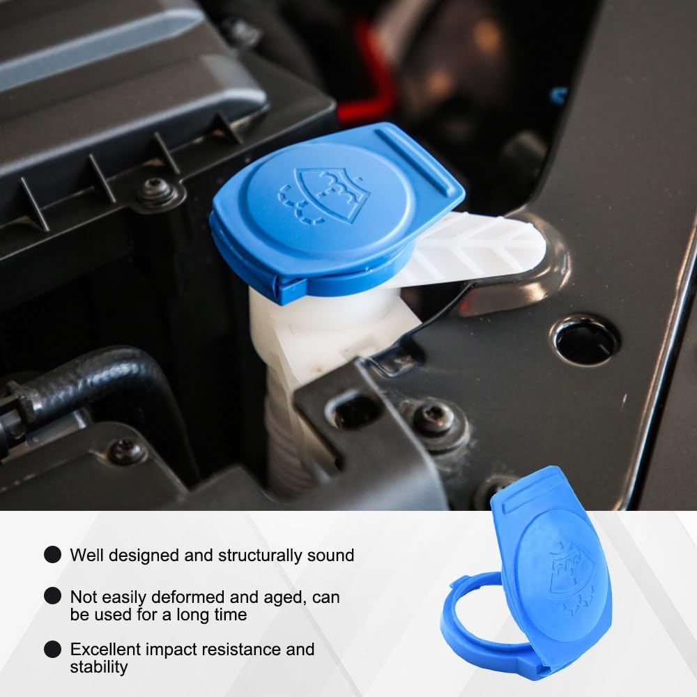 Windshield Wiper Washer Fluid Reservoir Tank Bottle Cap Cover, 3Q0955455 Washer Fluid Cap, Car Accessories Windshield Washer Reservoir Cap Compatible