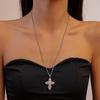 Crystal Cross Necklace Rhinestone Cross Pendant Vintage Cross Choker Chain  Girls
