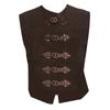 Men Medieval Cosplay Vest Medieval Costume Accessories, Medieval Cosplay Vest with Adjustable Buckles and Drawstring