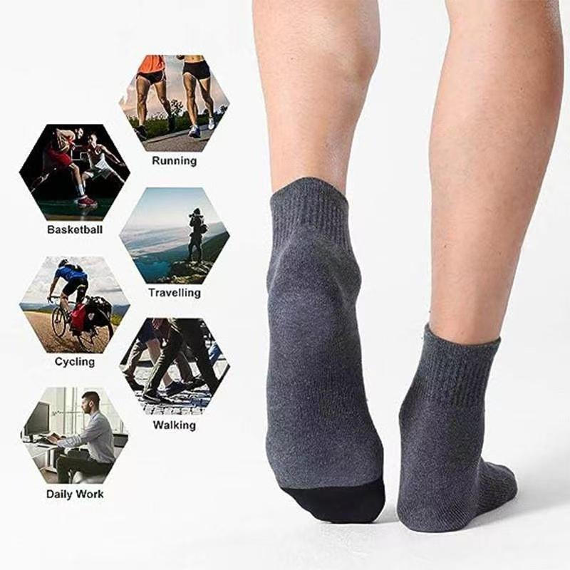 Large-sized Sports Socks, Basketball Short Socks, Men's Short Socks for Spring and Summer, Cotton Color Matching, Breathable
