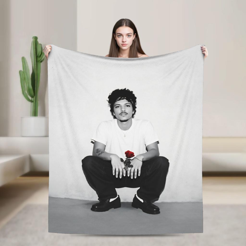 Bruno Mars Die Romantischen Decken Weiche Bedruckte Plüschdecke Für Draußen Reisen Büro Flanell Bettbezug Bettdecke