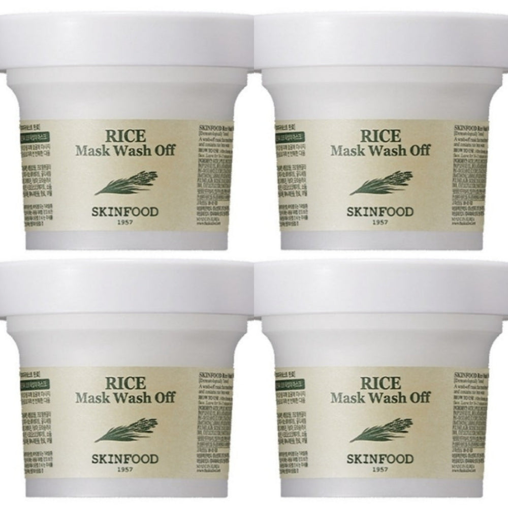 SKINFOOD Rice Mask Wash Off Pack 120g*1Pc/2Pcs/4Pcs