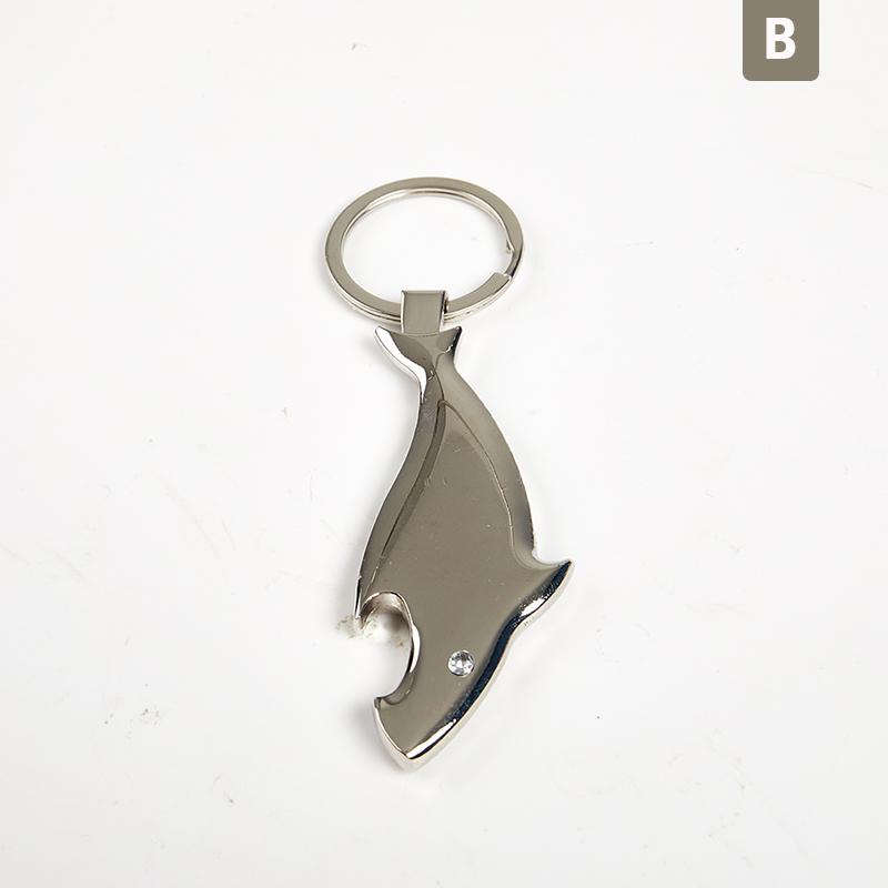 Key Chain Aluminum Beer Bottle And Can Opener Small Beverage Ring Sliver