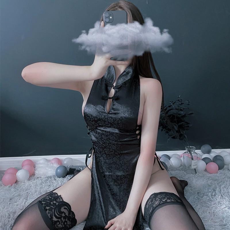 Catwoman Nightgown: Tempting Secretary Role Play Lingerie with Open Crotch Design