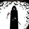 Halloween Grim Reaper Costume with Glowing Red Eyes/Gloves/Mask & Scythe Props Home Party Cosplay Costume Suitable For All Ages