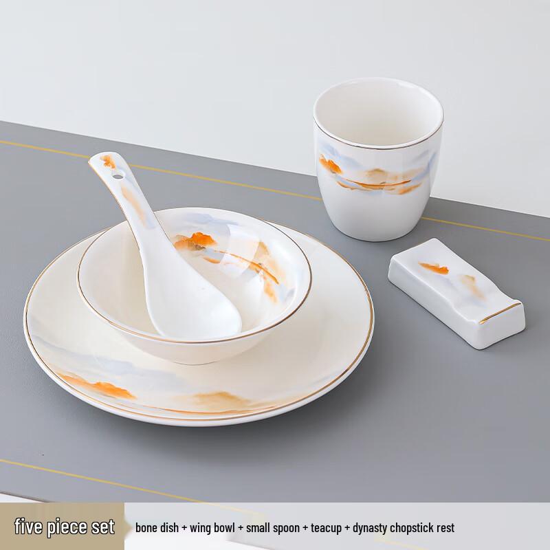 Керамический столовый набор Lainuo  Горный пейзаж у озера