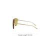 Gucci Solid Color Mirrored Lens Aviator Sunglasses Unisex Sunglasses Gold GG0354S-004
