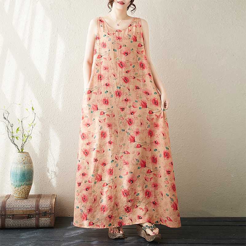 

Женское длинное платье с вышивкой «Ришелье» M