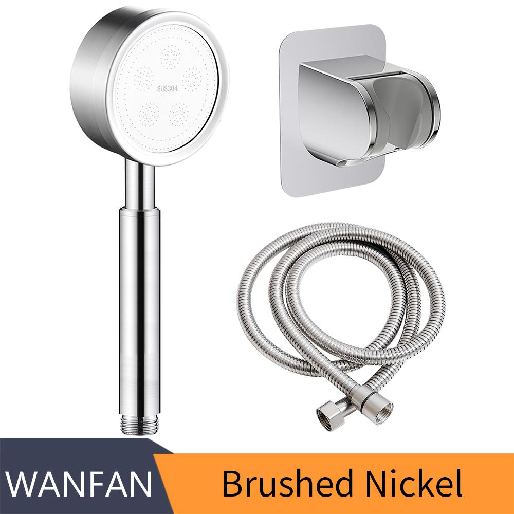 Stainless Steel Bathroom Handheld Shower Head High Pressure Water Saving Sprayer Nozzle Supercharged Rainfall Modes 77B532SN