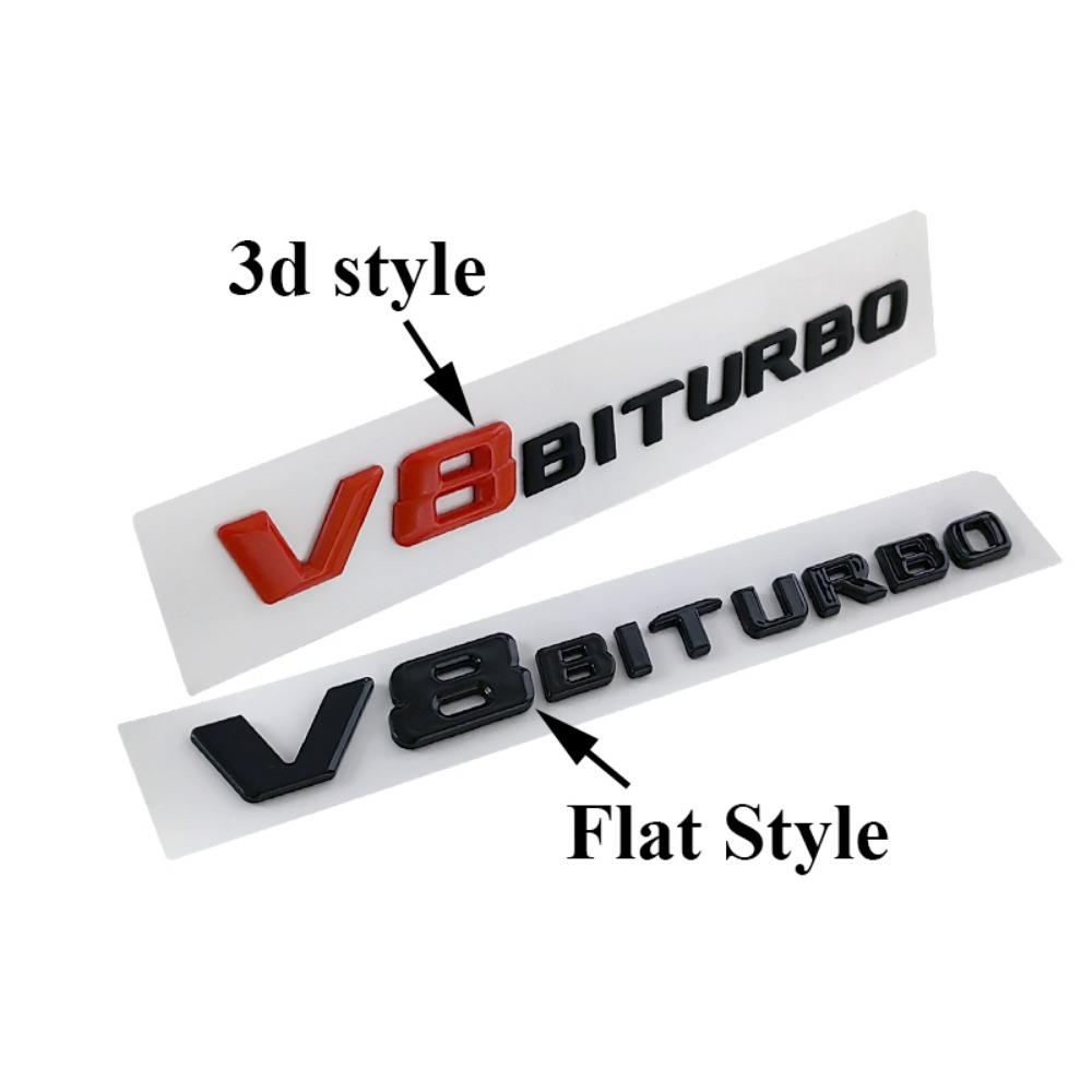 Autocollants 3D pour ailes de voiture, emblème V8 BITURBO, logo pour W463, W222, W204, W205, CLS, W218, C63S, W213, W212, accessoires
