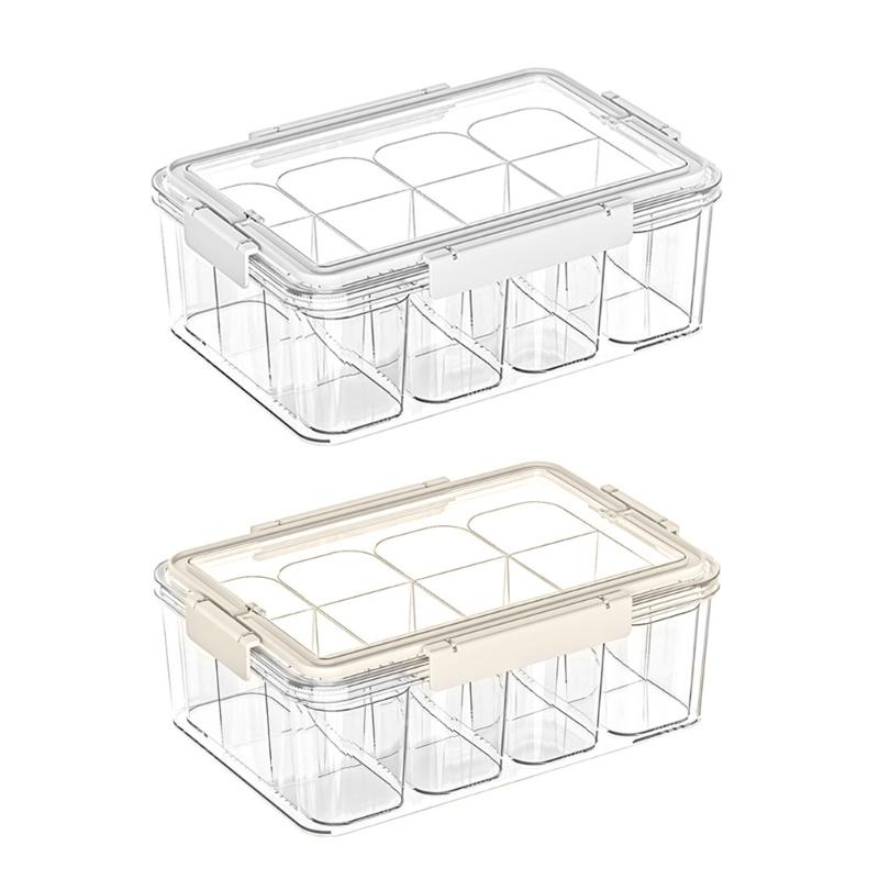 High Capacity Clear Craft Organizer Box Beads Storage Container with 4 Inner Boxes Large Capacity Clear Card Holder