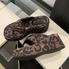 Fashion Eilyken Summer  Fashion Clip Toe Leopard Print Platform Wedge Woman Slippers Chunky Heels FLIP FLOPS Shoes Zapatos De Mujer