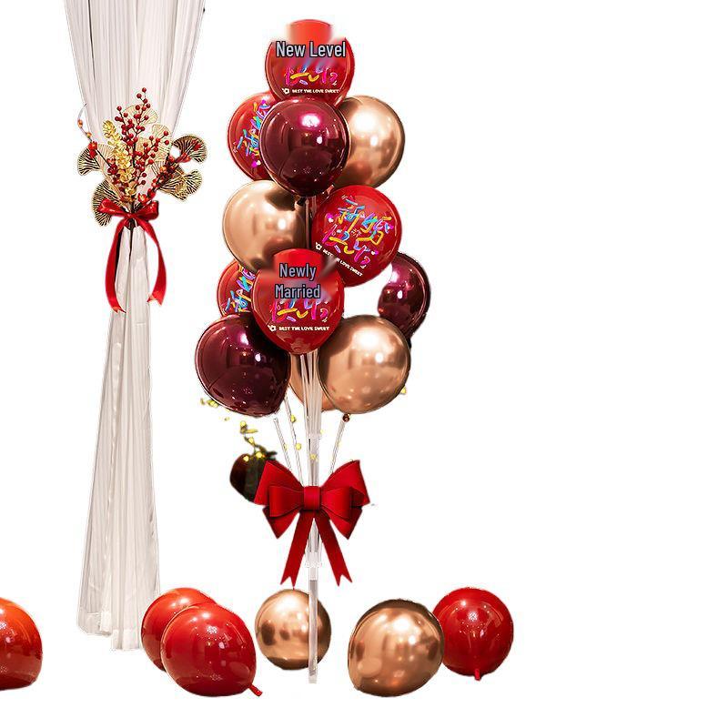 Romantic Double-Layer Balloons for Wedding & Engagement Decor
