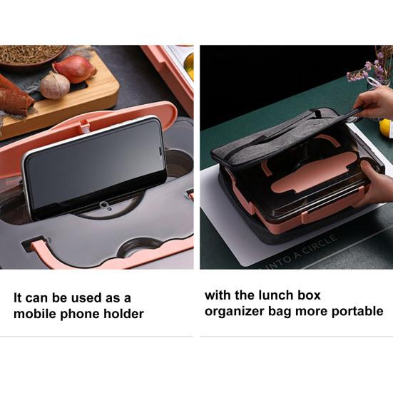 Izolovaný obědový box se lžičkovými hůlkami Potravinářský velkokapacitní přihrádkový box z nerezové oceli Student