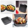 20cm Silicone Air Fryer Liners Reusable Non-Stick Basket Fryer Liners Replacement of Parchment Liner Paper Air Fryer Basket