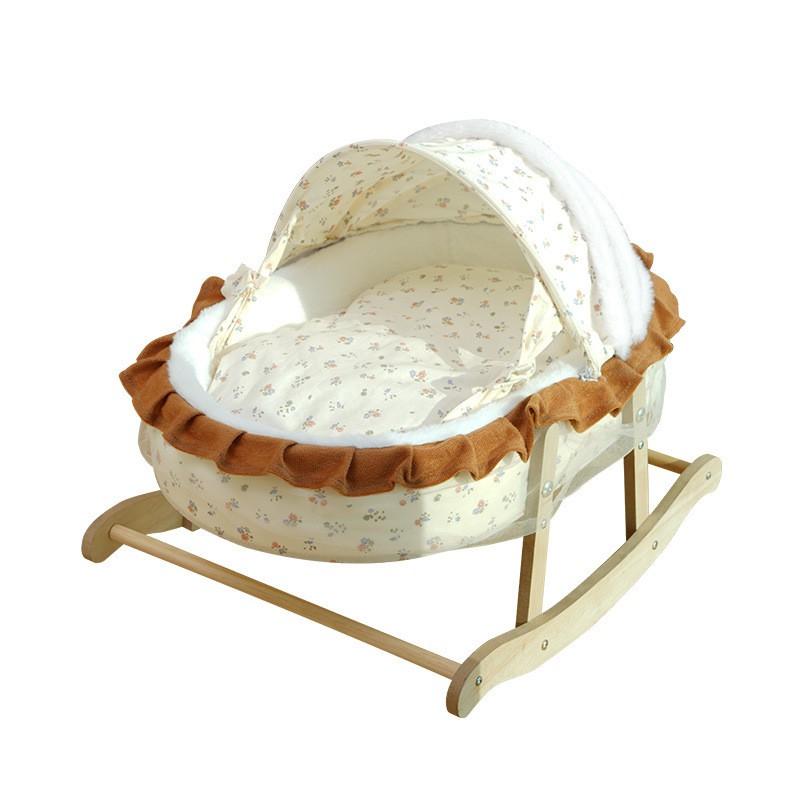 French-Style Cat Bed With Removable Cover Multi-Function Pet Cradle Indoor Cats Soft Nest British Shorthair Ragdoll