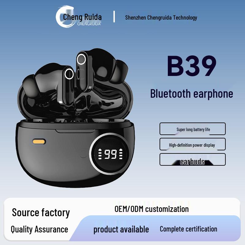 B39 Bluetooth Earbuds: High-Quality Sound, Long Battery Life, Digital Display, Noise Cancelling, Sports Design