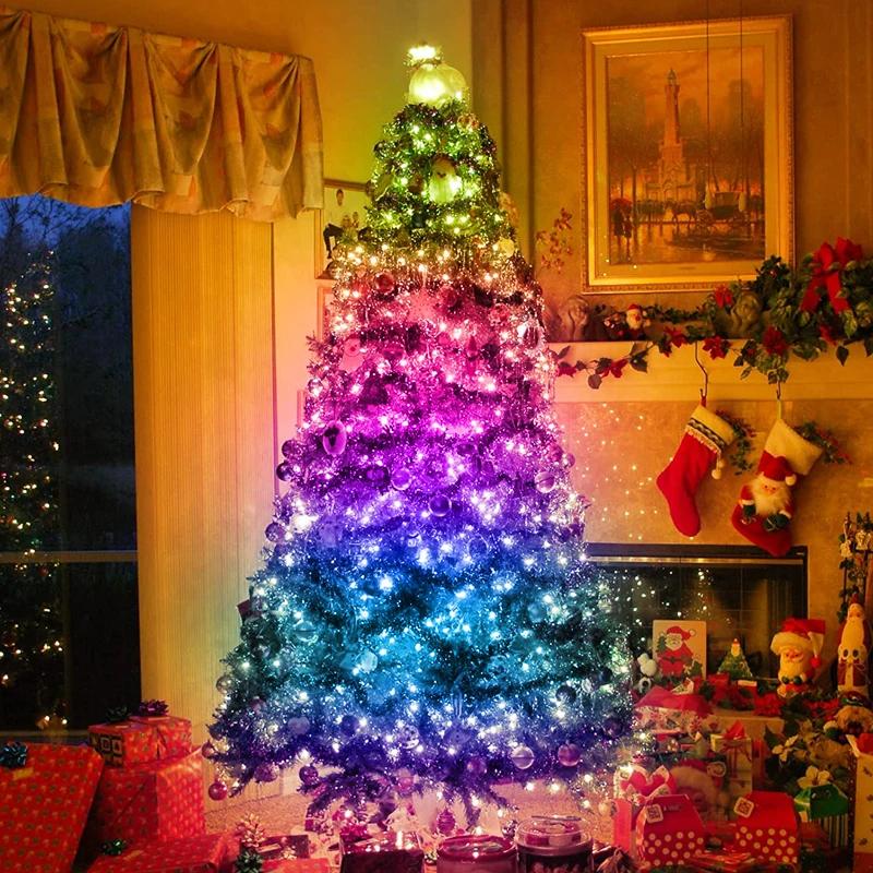 USB RGB IC Color Changing Fairy String Lights with 32 Keys Remote Control for Christmas Wedding Party Gaming Room Decoration