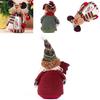 Christmas Santa Snowman Reindeer Desktop Decor With Fabric Material For Holiday Tabletop Display