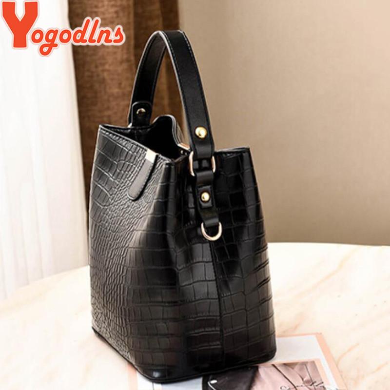Yogodlns Retro Torebki typu kubełek z krokodylem Damska torebka krokodyl Duża pojemność Torba crossbody Torba na ramię listonoszka Portfel na telefon