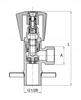 Angle Globe Valve with Rosette, Chrome 1/2X1/2