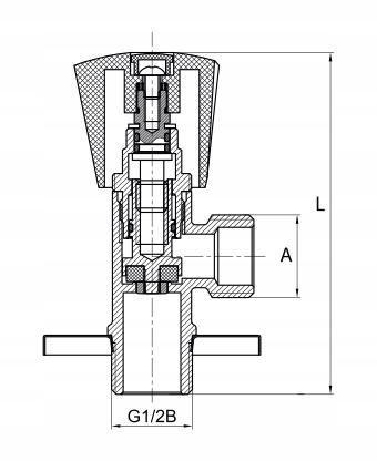 Angle Globe Valve with Rosette, Chrome 1/2X1/2