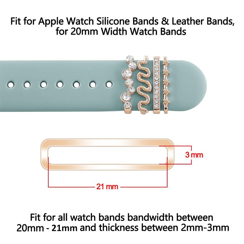 Decoration For Apple watch ultra 2 band 10 9 11 Diamond Jewelry Charms Accessories samsung/Huawei/amazfit strap 20/22mm Bracelet