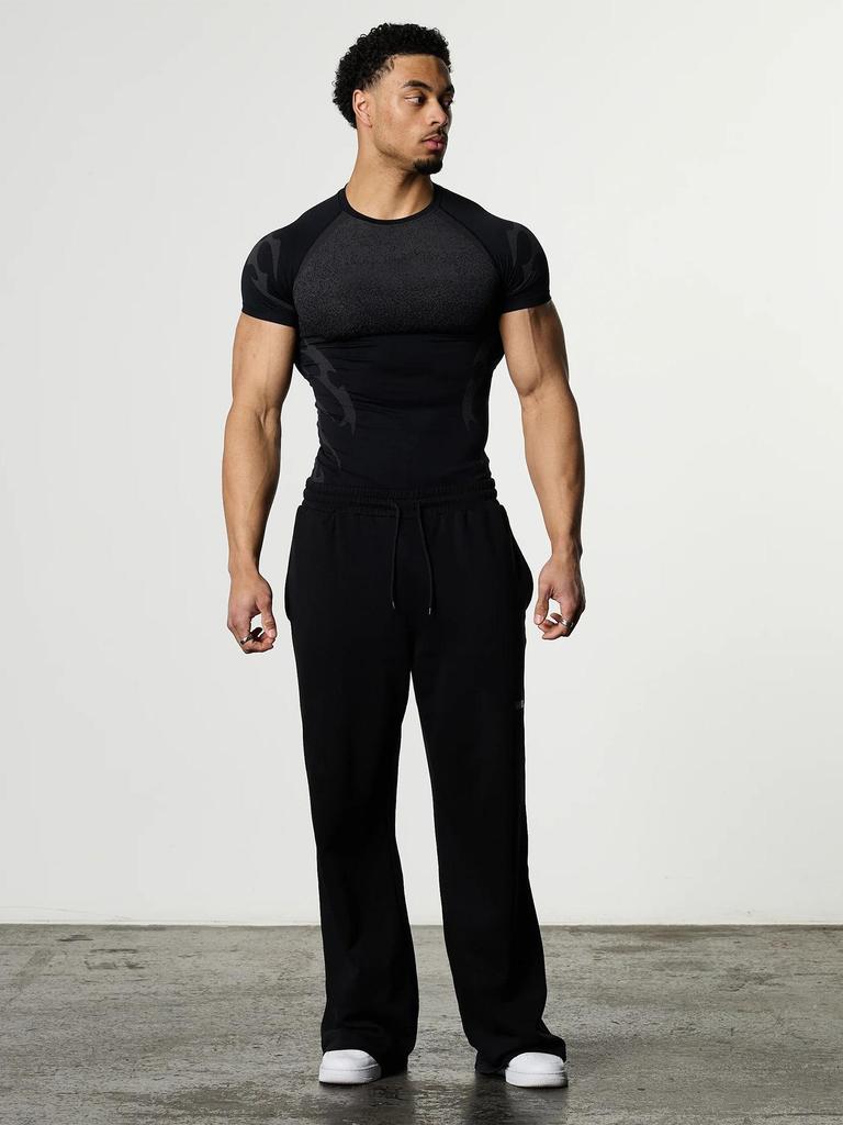 VQ Trendy Men's Quick-Dry Muscle Fit T-Shirt - Elastic, Round Neck Sports & Fitness Tee