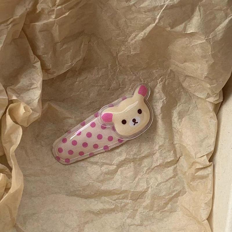 2 stk Kawaii Rilakkuma Pannelugg Sideklemme Tegneserie Søt Bølgeprikk Bb Hårspenne Søt Allsidig Hårnål Hårpynt Bursdagsgave