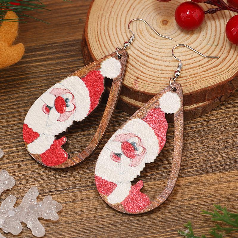 Cartoon Christmas Socks Earrings Set: Santa, Reindeer, Snowman, Dinosaur Penguin