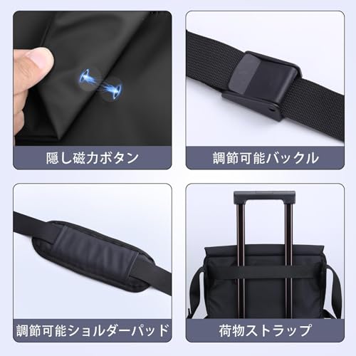 HOMIEE Men's Shoulder Bag, Messenger Bag, Waterproof, Lightweight, Body Bag, Shoulder Bag, Crossbody Bag, Chest Bag, 2-Way, Sports, Commuting, Travel,